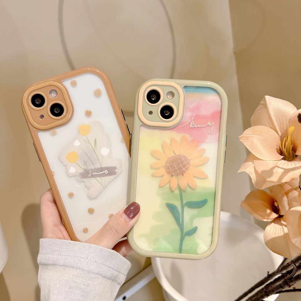 Case Motif Bunga Matahari Untuk iPhone 12 13 11 Pro Max X Xs Max Xr jsjk