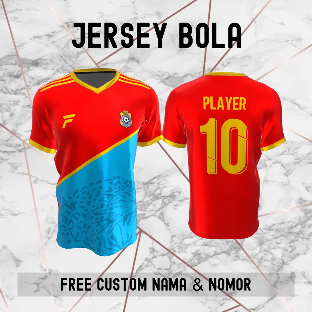 Jersey Kongo Timnas Negara Bola Baju Kaos Custom Nama dan Nomor Punggung - 264