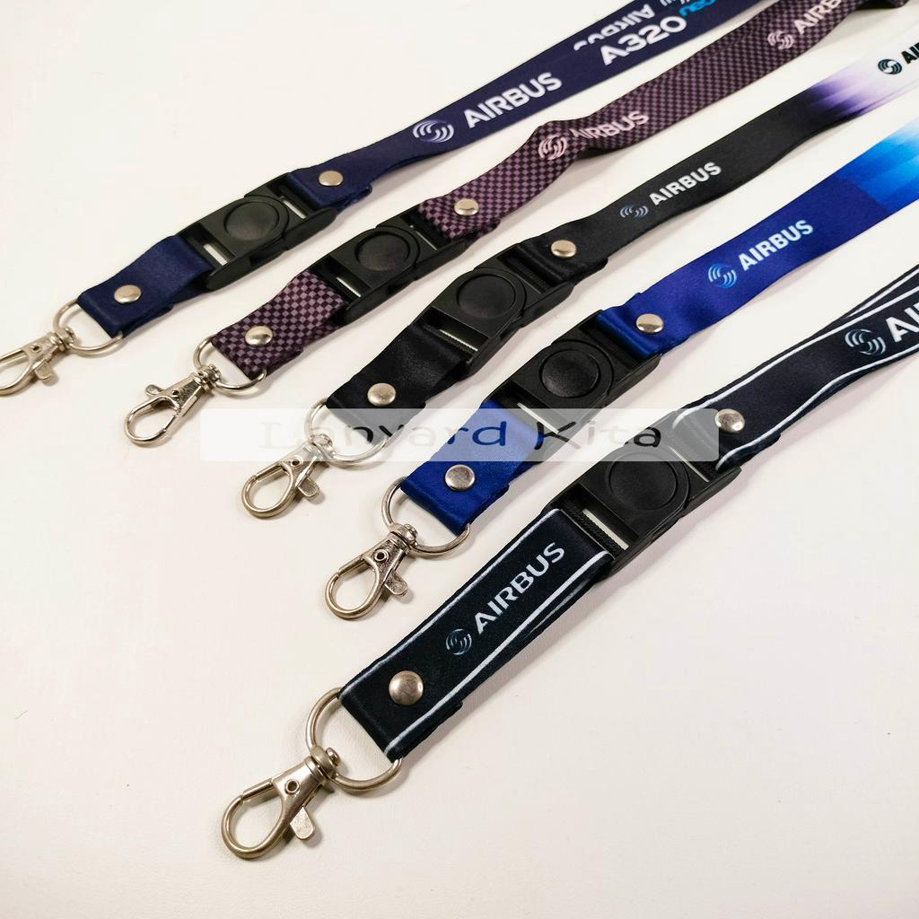 

AIR BUS Lanyard Id Card Printing GANTUNGAN NAME TAG BAHAN TISSUE 2 CM