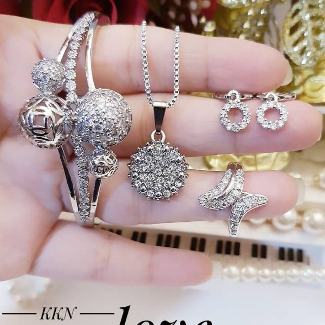 Xuping set perhiasan lapis emas 24k 1614h