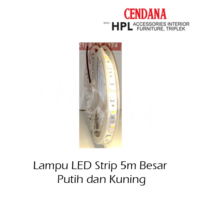 Lampu LED Strip 5mtr Besar Putih dan Kuning
