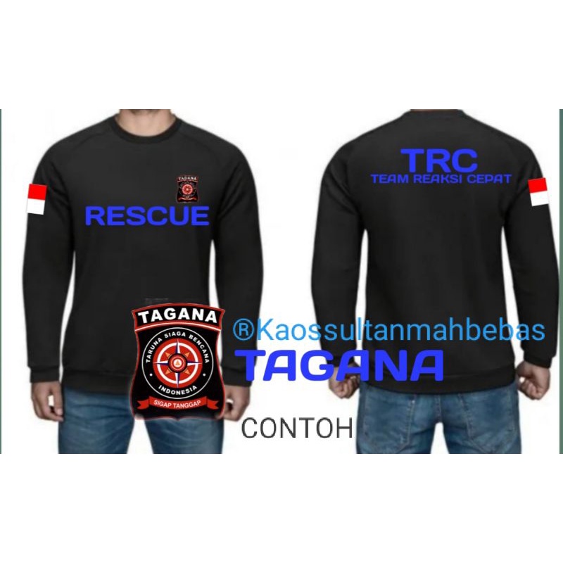 KAOS RESCUE TAGANA/BAJU RESCUE BNPB/KAOS RELAWAN LENGAN PANJANG
