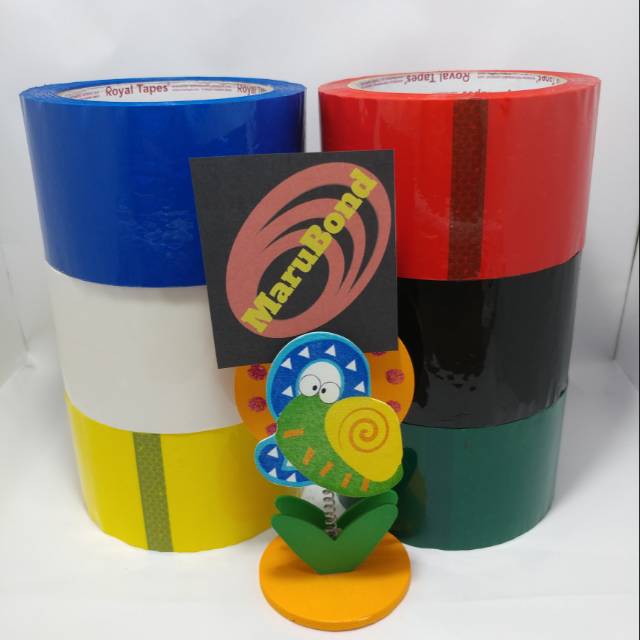 

lakban warna Bahan PLASTIK OPP Tapes selotip isolasi warna warni 2 1/2 inchi (60 mm) dan 3 inchi (72 mm)