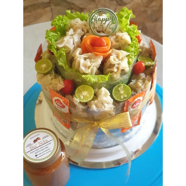 

Siomay tumpeng tower cake Siomay/Siomay Tart /Siomay Ikan/Cake ulangtahun