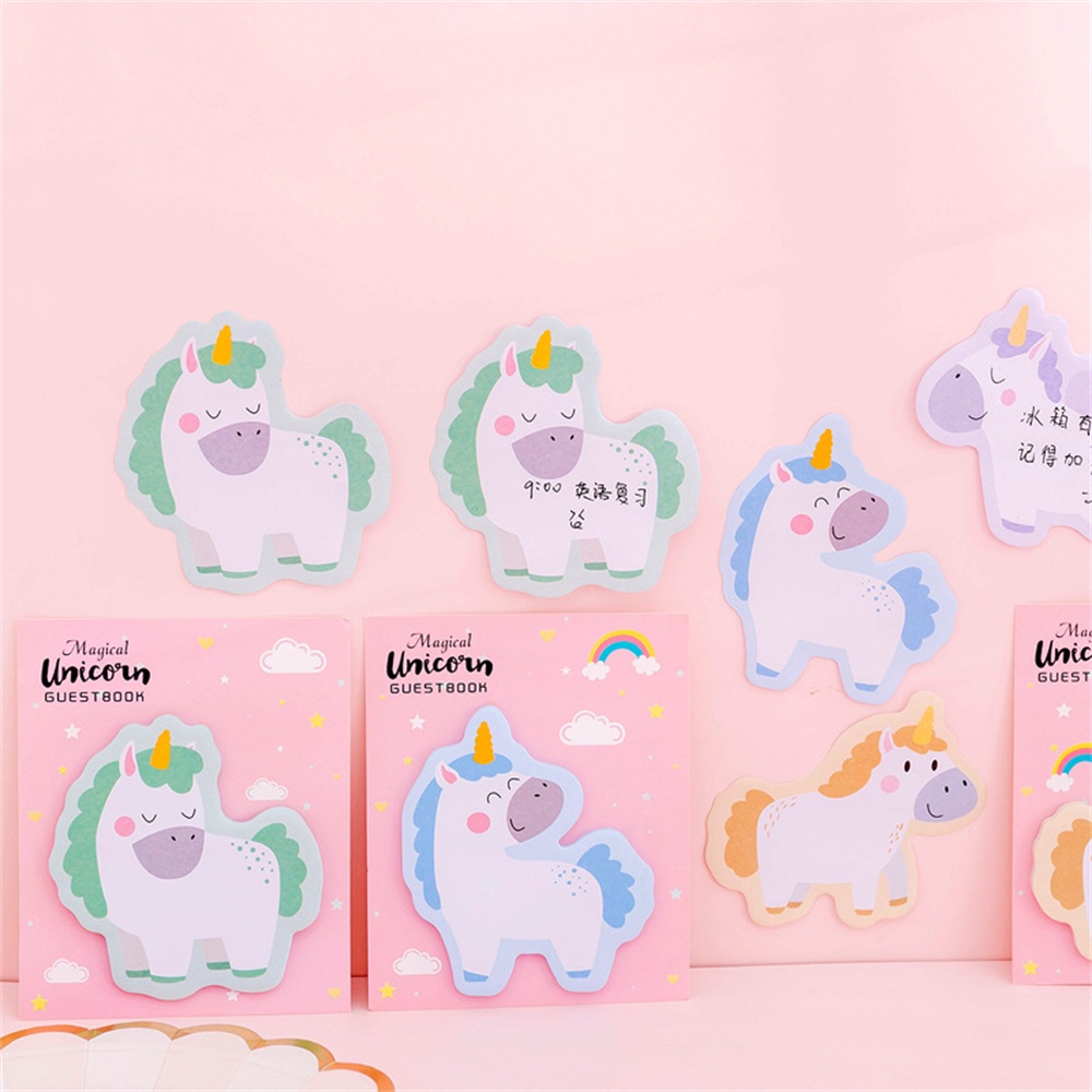 2PCS Lucu Unicorn Memorandum Post-it Notes