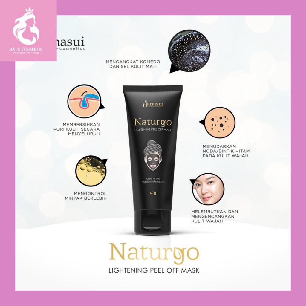 HANASUI NATURGO MASKER TUBE 60GR BPOM - MASKER NATURGO HANASUI TUBE