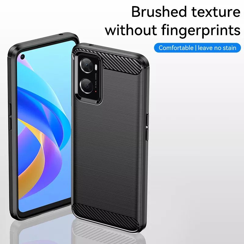 OPPO A76 A96 A36 CASE SLIM FIT CARBON SOFTCASE FIBER MULTI SILIKON CASING SHOCKPROOF COVER IPAKY CAR