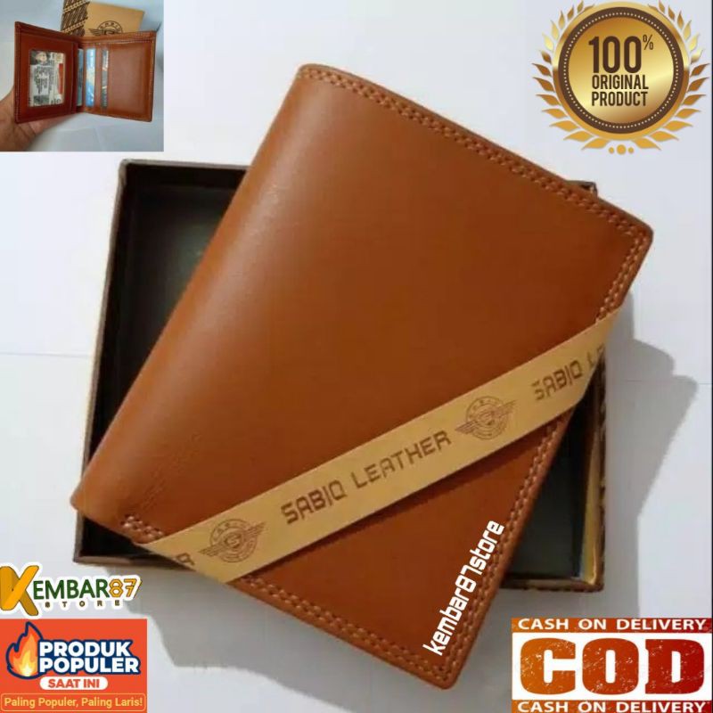 Dompet Kulit Asli pria 100% Kulit Sapi TAHAN API Kulit Motif pull up