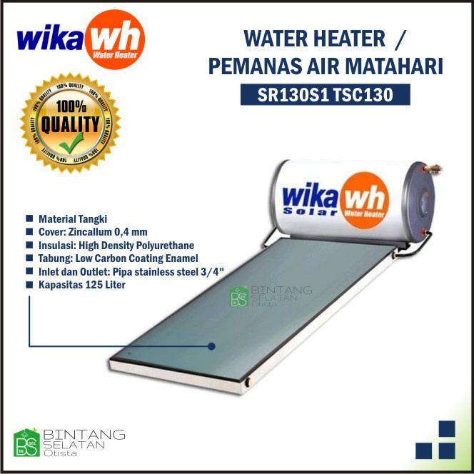 WATER HEATER PEMANAS AIR MATAHARI SOLAR SURYA WIKA SR130S1 TSC130