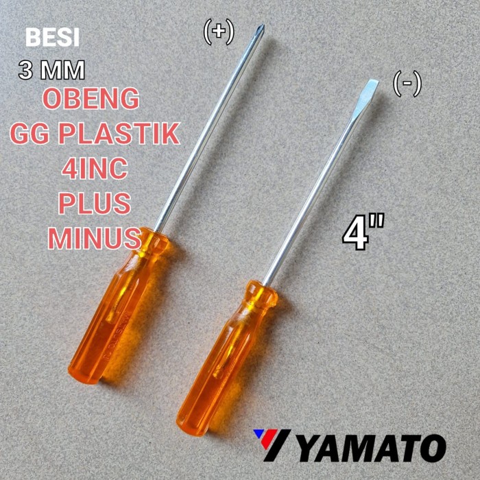 OBENG KECIL 3MM 4INCH GAGANG PLASTIK MURAH