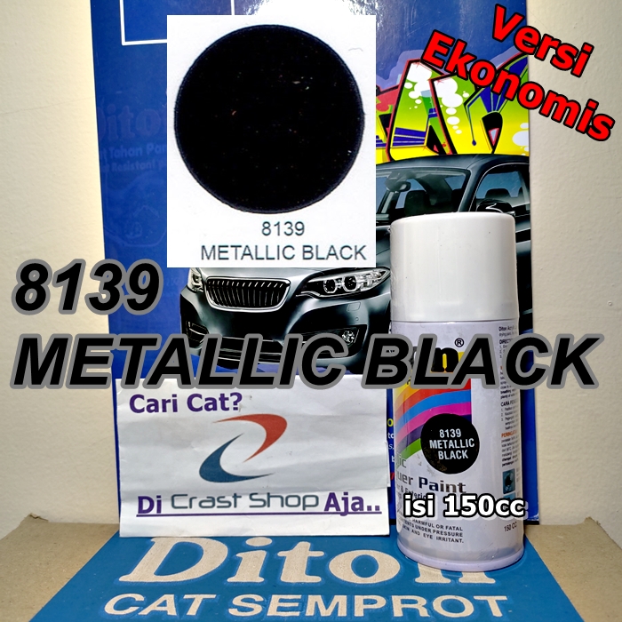 Cat Pilox DITON Metallic Black 8139 150cc warna hitam metalik murah pilok ekonomis sepeda motor