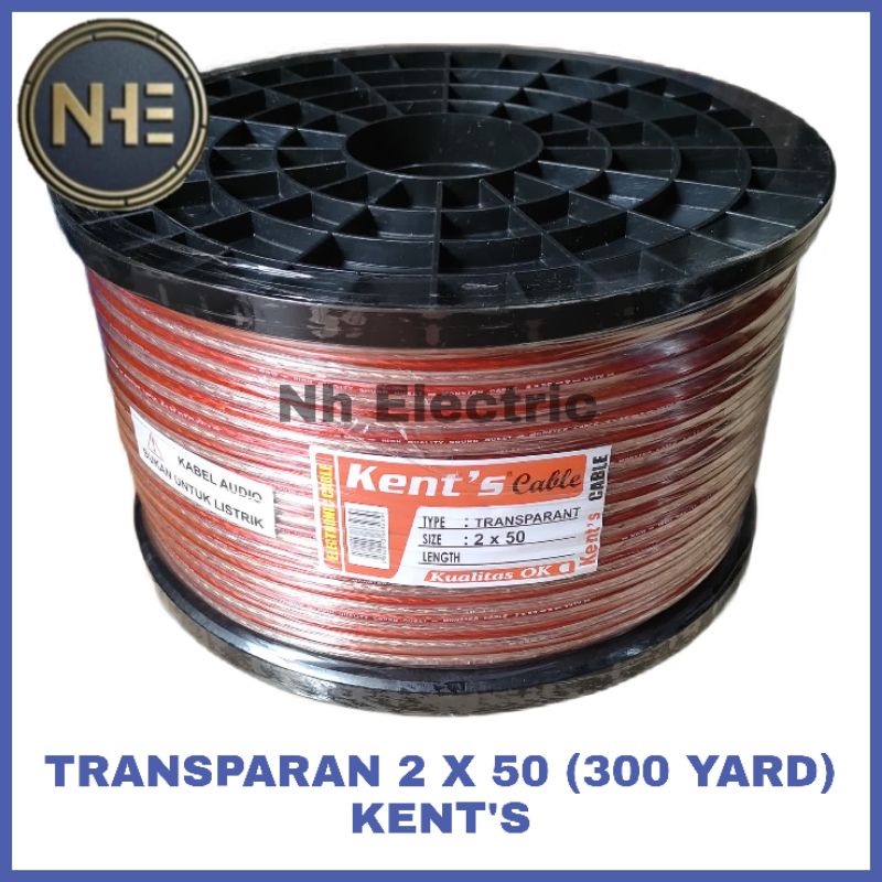 Kabel Listrik Transparan 2x50 300 Yard Kent's/Tadacom - Kabel Trans Audio Serabut 2x50 300Y Tadacom/Kent's