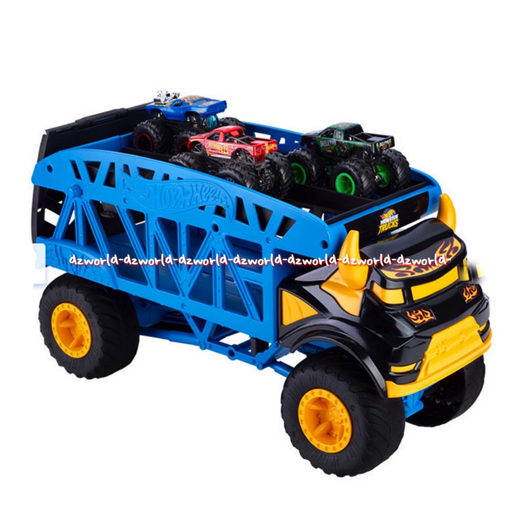 Hotwheel Monster Mover Monster Trucks 3Pcs Mainan Truk Mobil