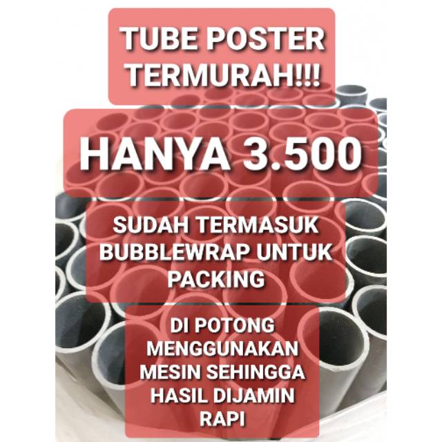 Pipa PVC ukuran 3/4 inch 1inch 1 1/2inch Paralon tube poster album kpop aquarium sambungan tube post