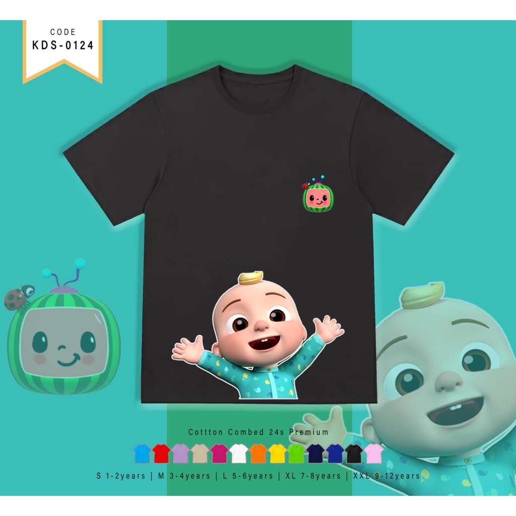 T-SHIRT KIDS / KAOS ANAK-ANAK BERGAMBAR COCO MELON YEY / TERMURAH / ATASAN ANAK COWOK / CEWEK