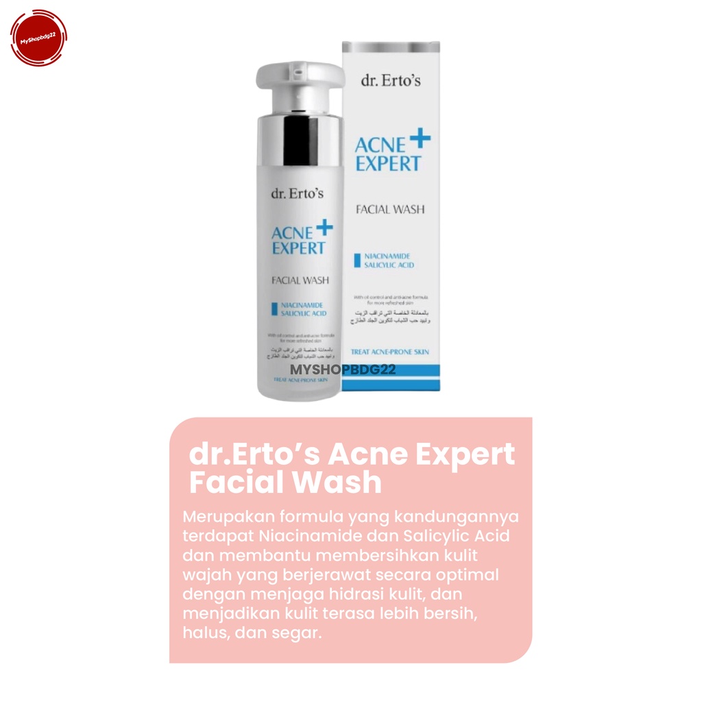 Dr Ertos Acne Expert Facial Wash Sabun Cuci Muka Perawatan Kulit Wajah Berjerawat By Myshopbdg22