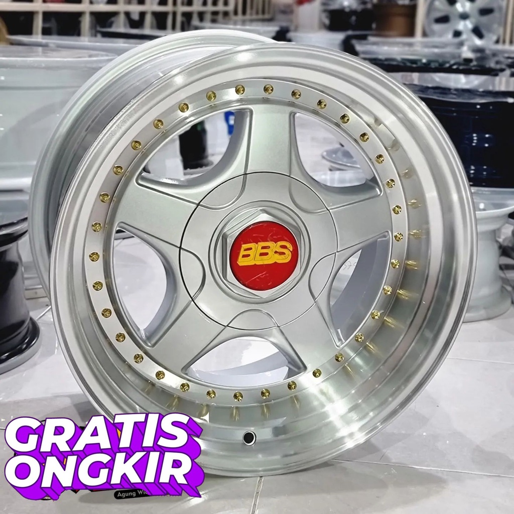 velg celong Lebar 8.5/10 ring 17 velg mobil BBS RF pcd 4x100/114,3