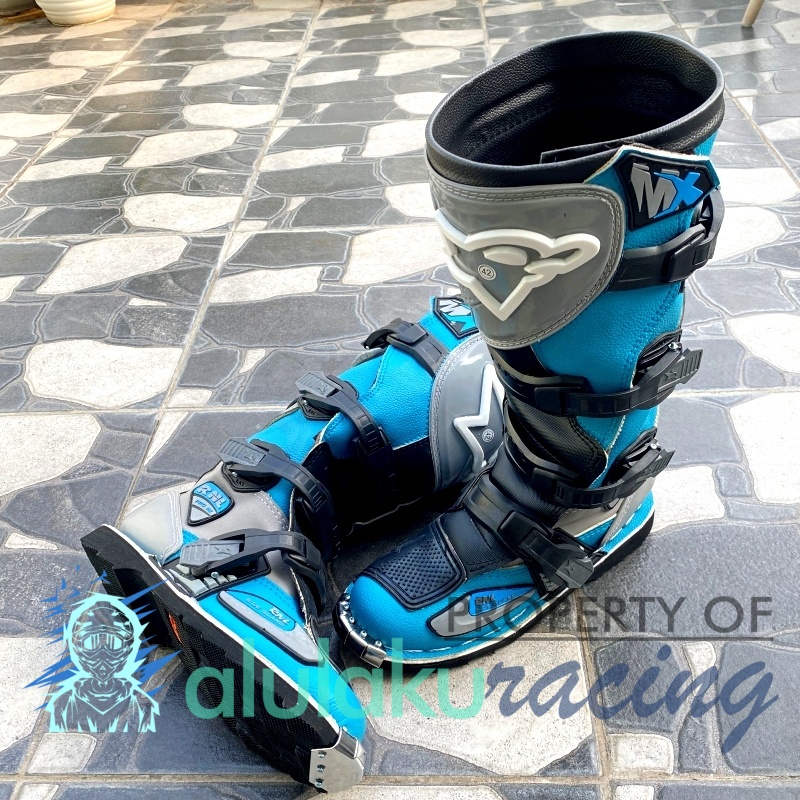 Sepatu Motocross RNL Racing Product Original MX Trail - Tosca Blue Grey