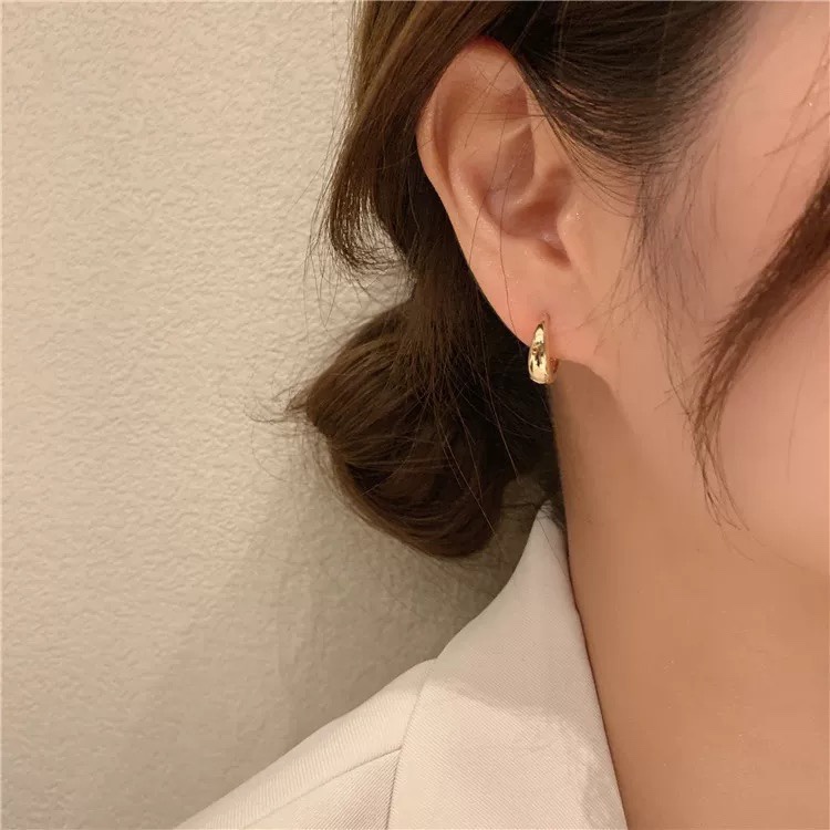 Anting Bulat Kecil Vintage Untuk Wanita Korea Minimalis Aksesoris Telinga