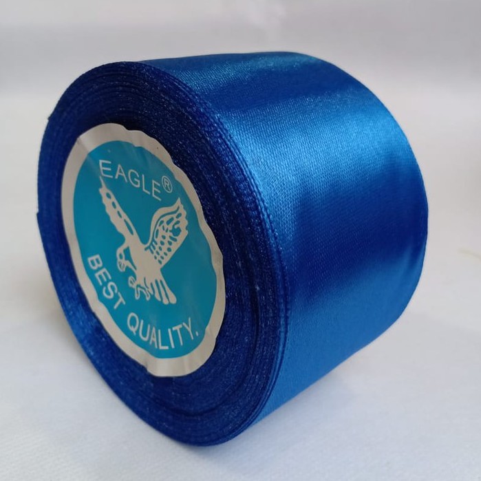 

Pita satin biru benhur 2 inch / 5 cm Per roll