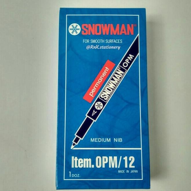 

Spidol Permanent Snowman Opm Isi 12 Pcs