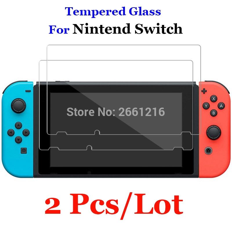 2Pcs Pelindung Layar Tempered Glass Premium untuk Nintendo Switch 2017