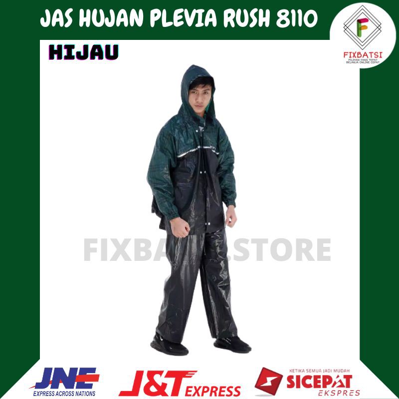 Mantel Jas Hujan Ujan Plevia 8110 Backpack Motif Kotak Kotak Setelan Jaket Celana Pria Wanita Dewasa