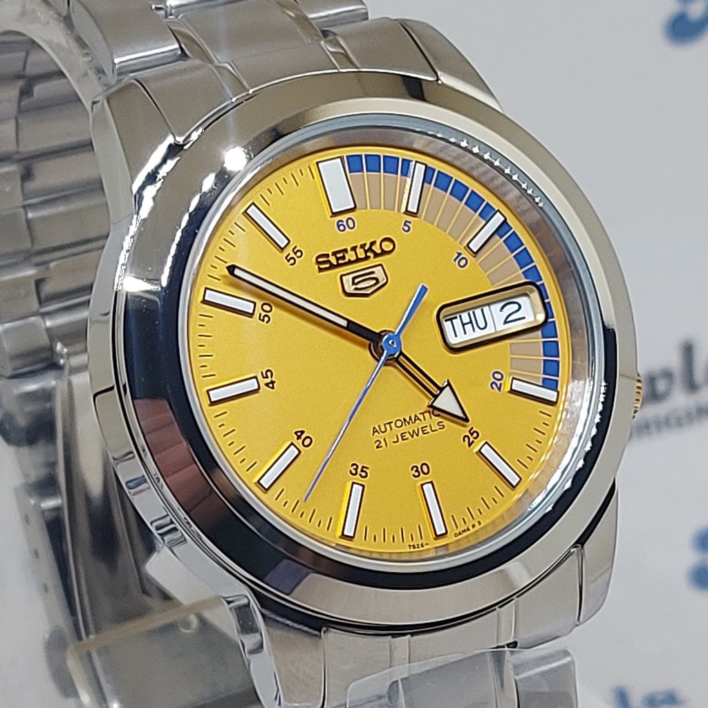 Seiko 5 SNKK29K1 Automatic Yellow Dial - Jam Tangan Pria SNKK29