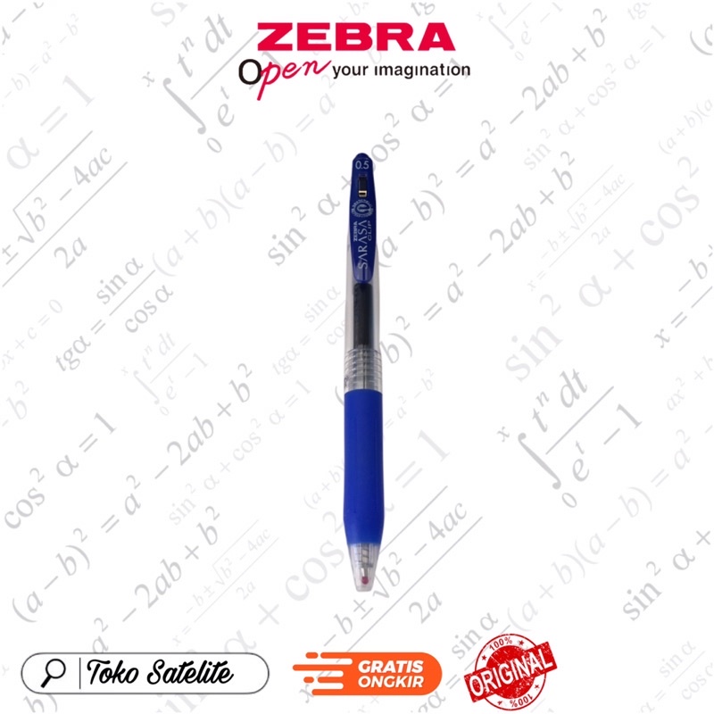 

Zebra Sarasa Clip Pulpen Gel 0,5mm Biru