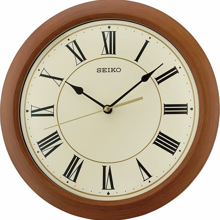 Jam Dinding Seiko QXA713 Brown Original dari Jepang dengan Garansi 1 Tahun dan Baterai Termasuk