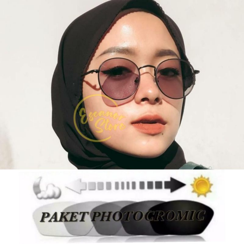 [TERMURAH] Kacamata Photocromic Korea / Anti Radiasi 2 In 1 Potokromik Photochromic Pria Wanita Fotocromic Potocromic