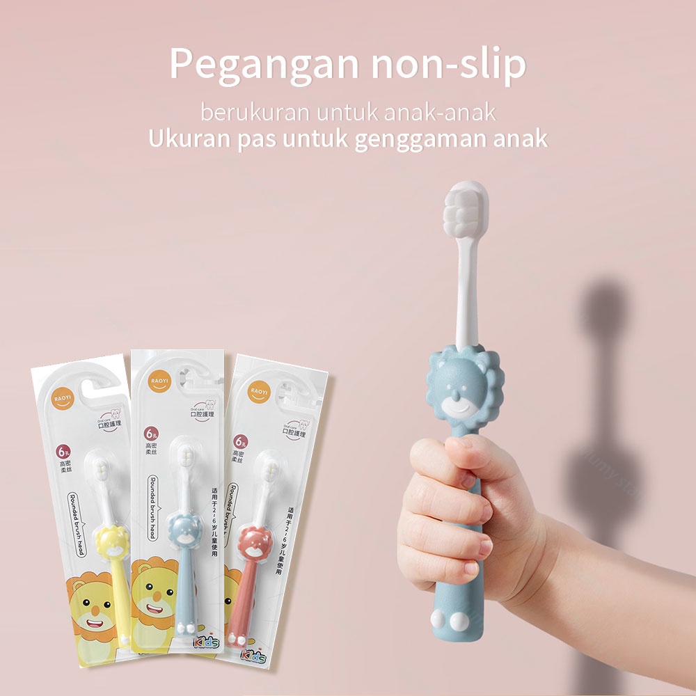 Mumystation sikat gigi anak bayi lembut sikat gigi anak soft 2-6tahun