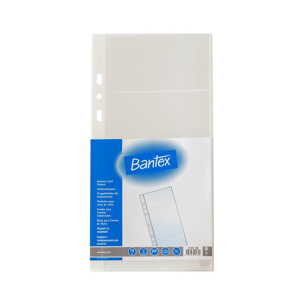 

Bantex Business Card Pocket 235x120mm 10 Sheets #2191 08