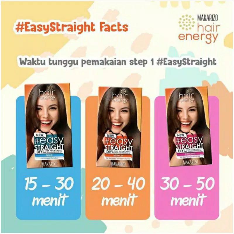 [120ml] Makarizo Hair Energy Easy Straight | Obat Catok Rambut