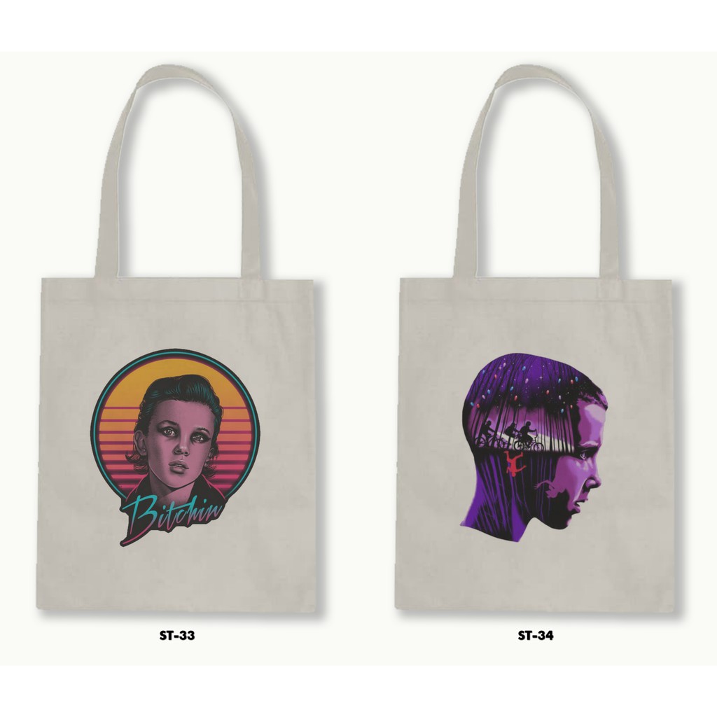 TOTE BAG BLACU - STRANGER THINGS .02