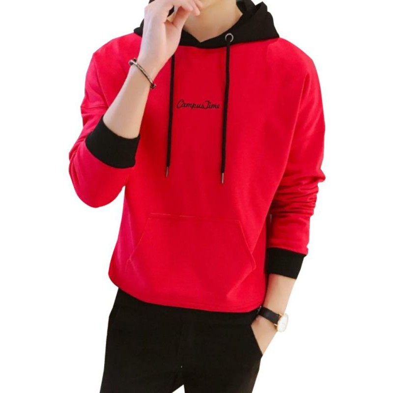 Hoodie Sweater Cowok Campus Fashion Pria Kekinian Premium