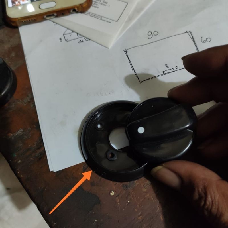 knop tombol kompor gas sanken