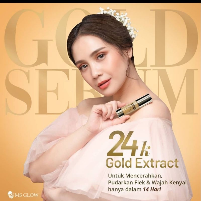 Serum Whitening Gold Serum /Serum Flek Ms Glow