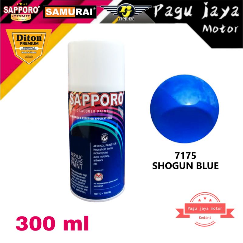 sapporo cat semprot biru shogun blue 7175 300ml spray paint