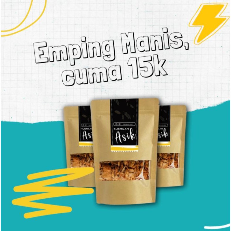 

Emping manis - makanan ringan ukuran 12x20 dan bonus photocard KPOP