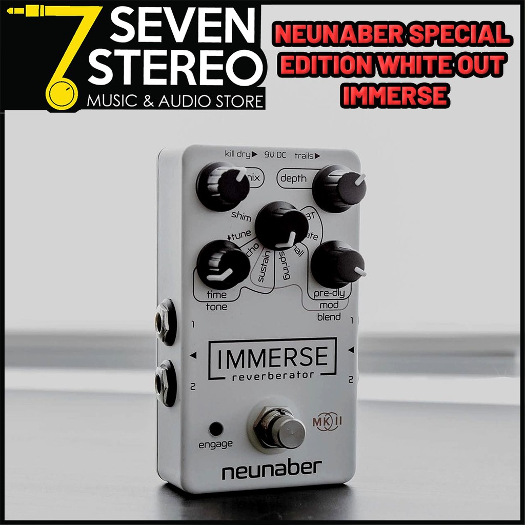 Neunaber Special Edition White-out Immerse Reverberator MKII Guitar Effects Pedal