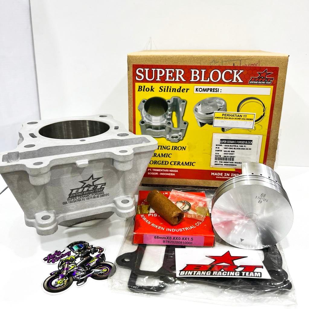 BLOK CERAMIC BRT PISTON FORGED SATRIA FU FI GSX 150 68 MM KERAMIK