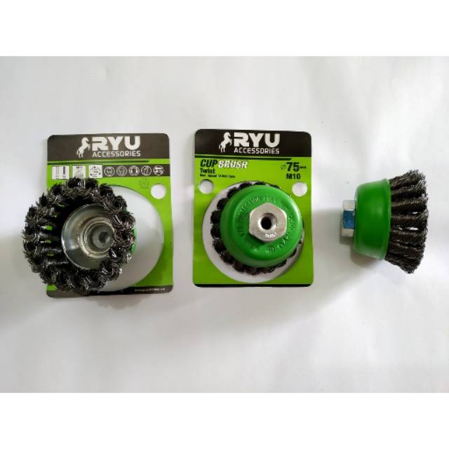 Sikat Mangkok Kepang Ryu 3&quot; / Cup Brush