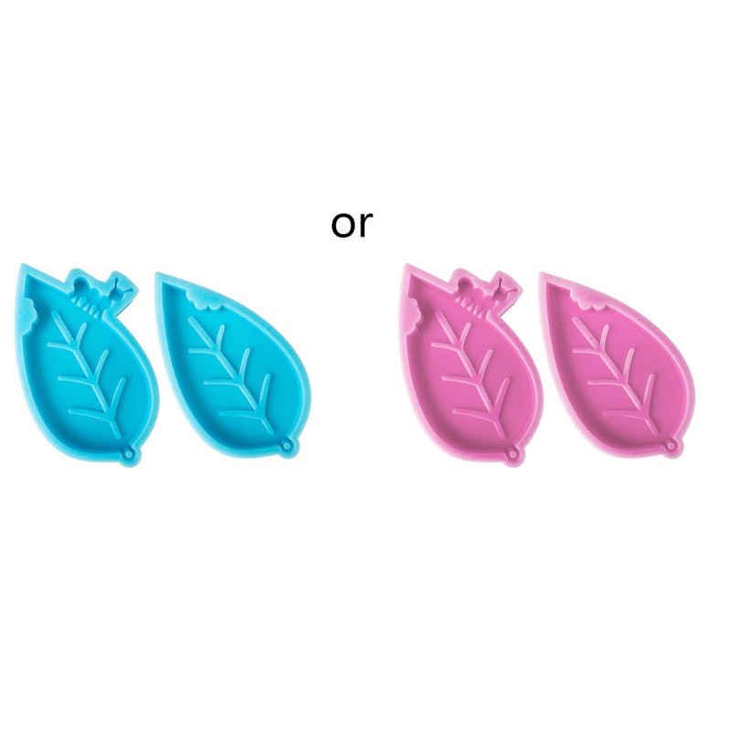 Glitter Ant Leaf Earrings Epoxy Resin Mold Keychain Necklace Pendant Silicone Mould DIY Crafts Jewelry Casting Tools