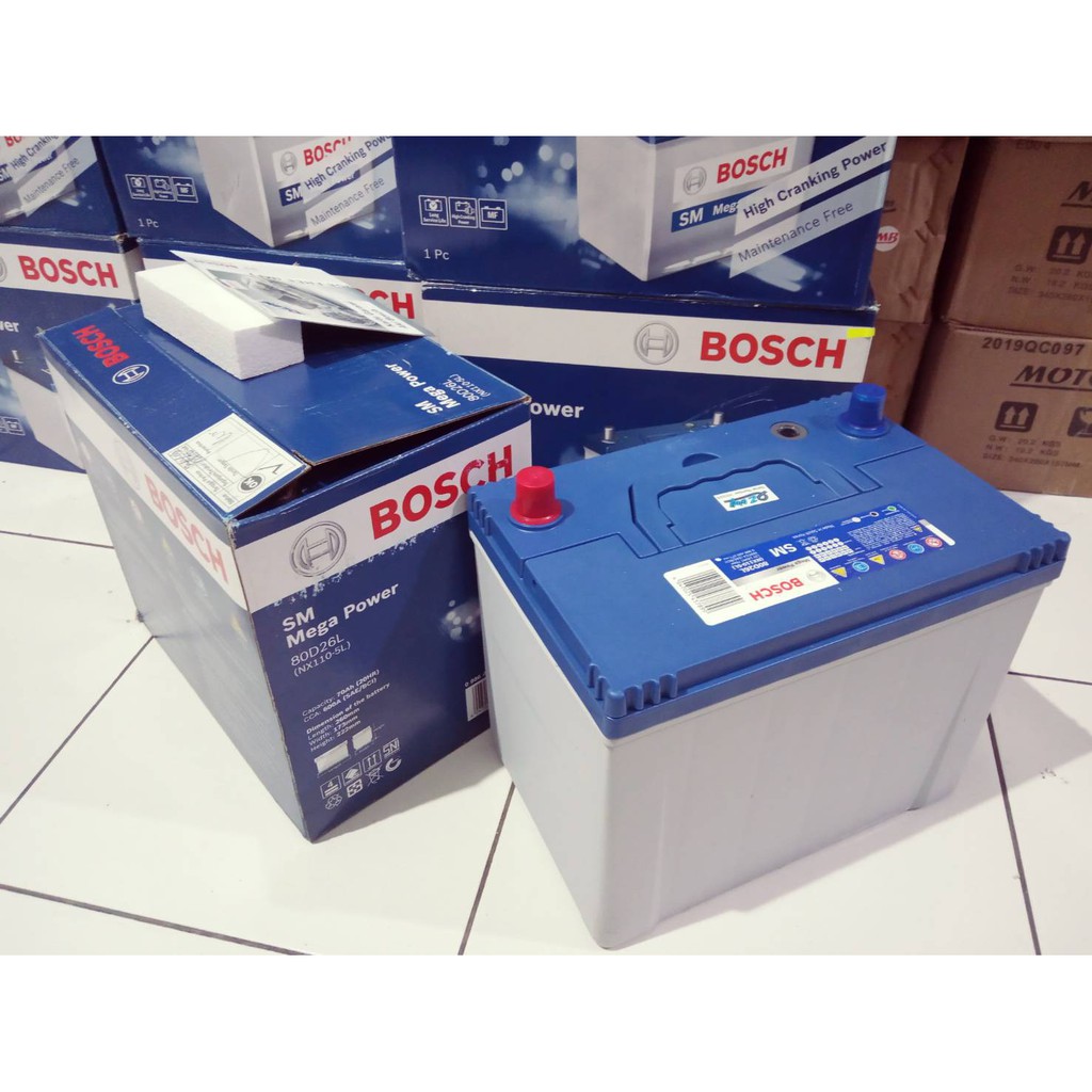 Aki Mobil Pajero Sport, Fortuner, innova Diesel, Triton 80D26L BOSCH