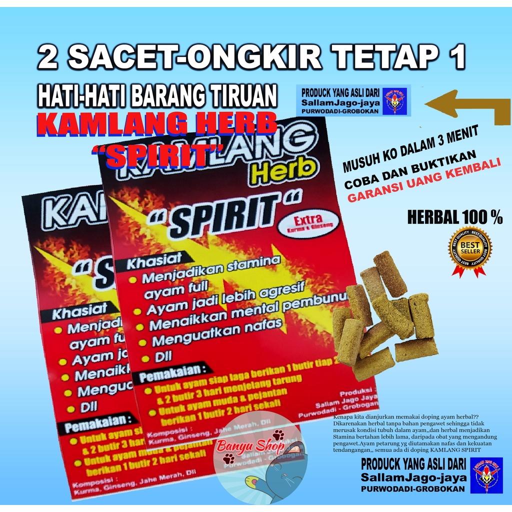 2 SACET-Jamu Ayam KAMLANG HERB SPIRIT Extra Kurma ,Ginseng ,Jahe Merah HERBAL-ONGKIR TETAP 1-LEBIH HEMAT