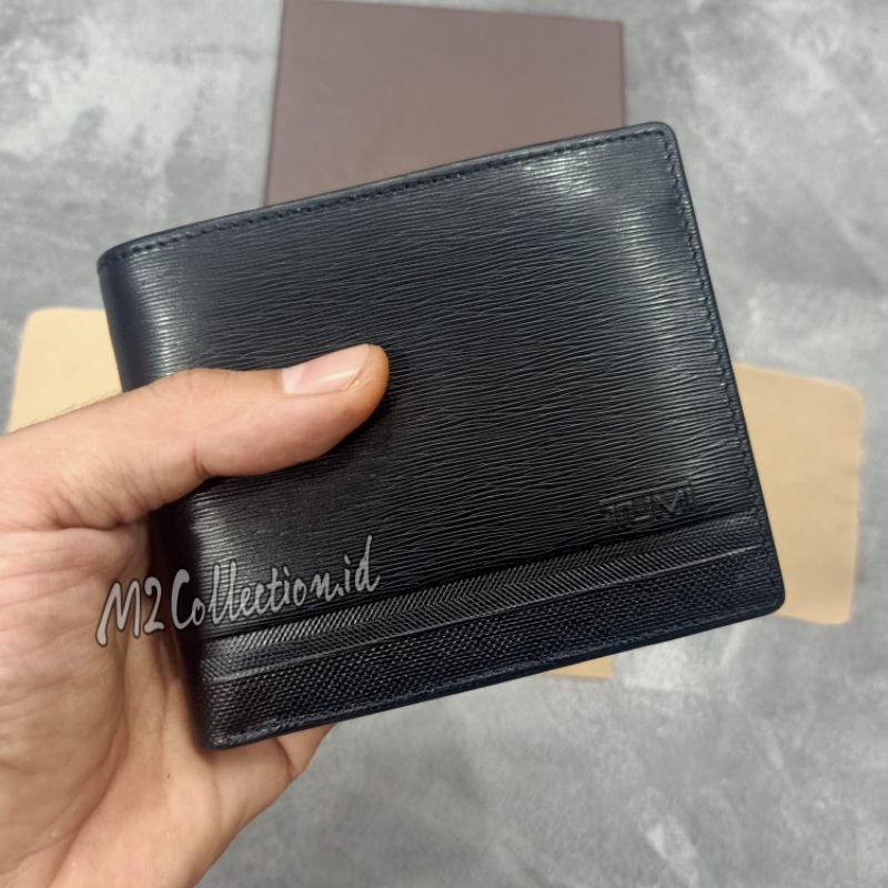 Dompet Tumi Leather Black Dompet Lipat pria Premium quality