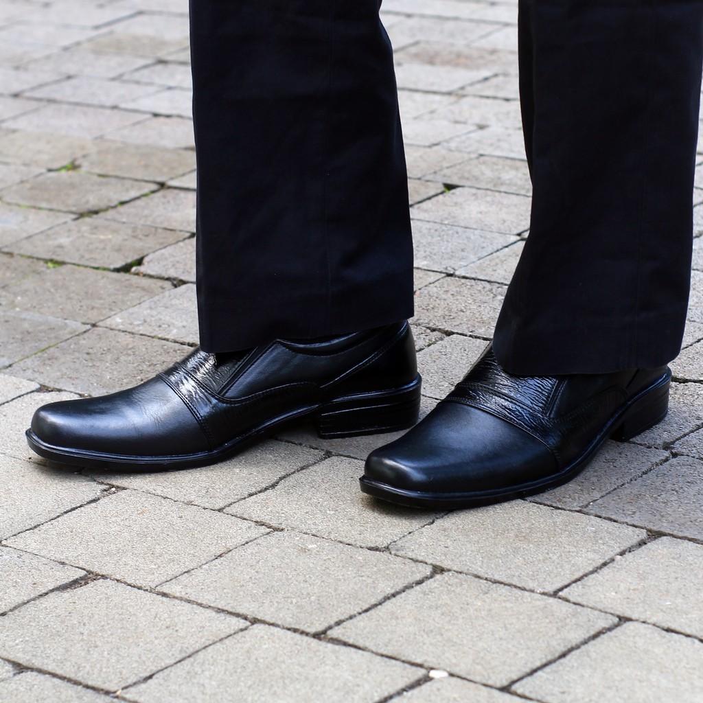 Sepatu Pantofel Pria Kerja Kantor Formal Pesta Kulit Sapi Asli Noordia Pantofel Hitam pria Asli Cibaduyut Bandung