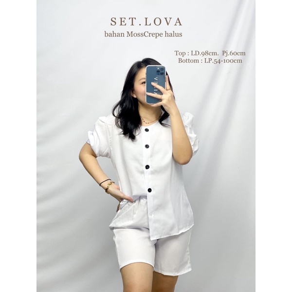set lova baju setelan cewek fashion keren pakaian wanita kekinian