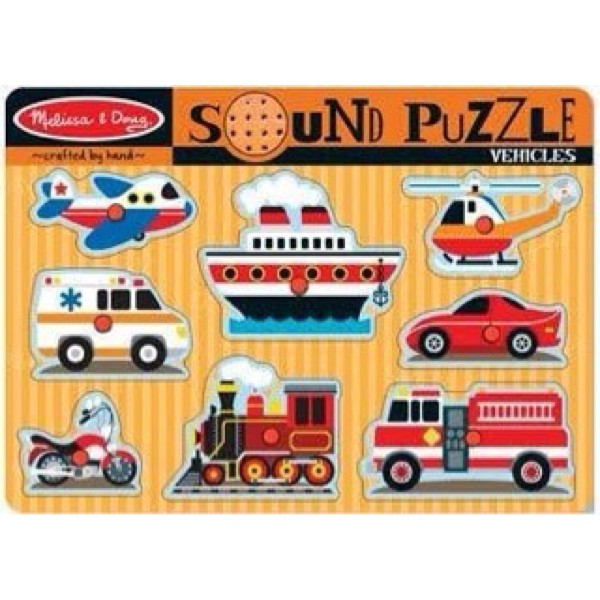 melissa doug puzzle sound transport/mainan kayu anak susun